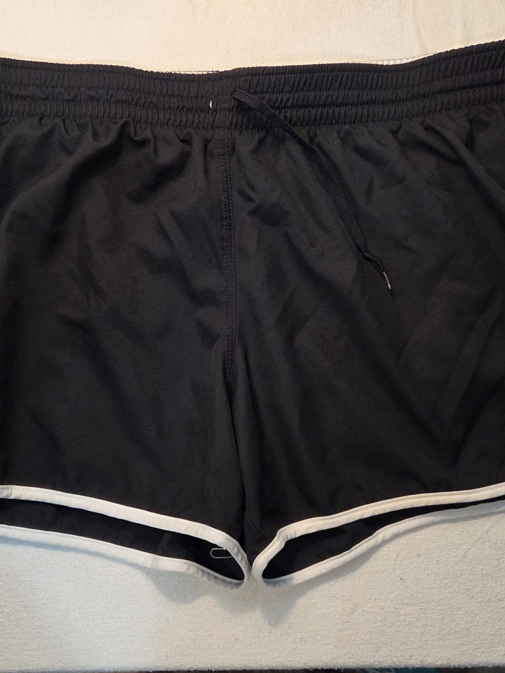 Nike Fit Dry Black Women’s Athletic Shorts with White Trim